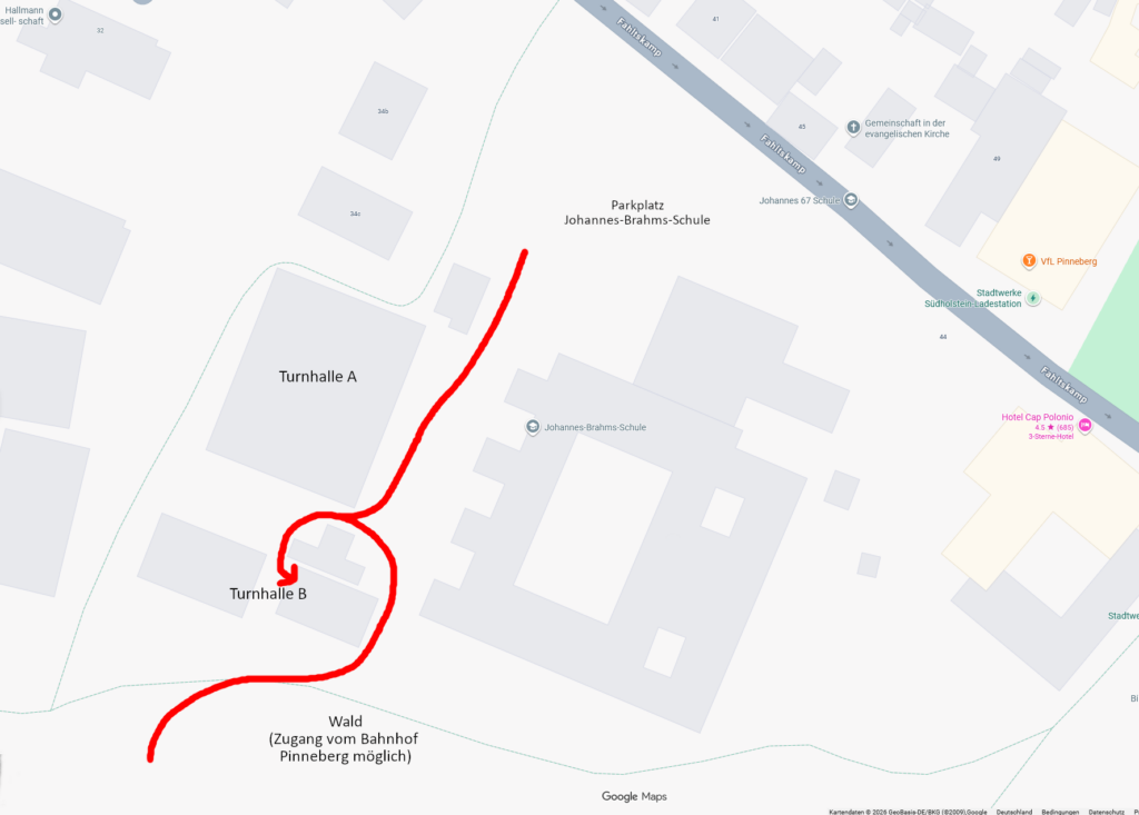 Weg zur Turnhalle